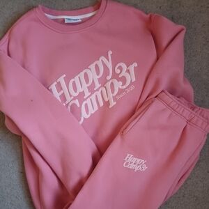 Happy Camp3r Pink Sweatshirt and Joggers Set